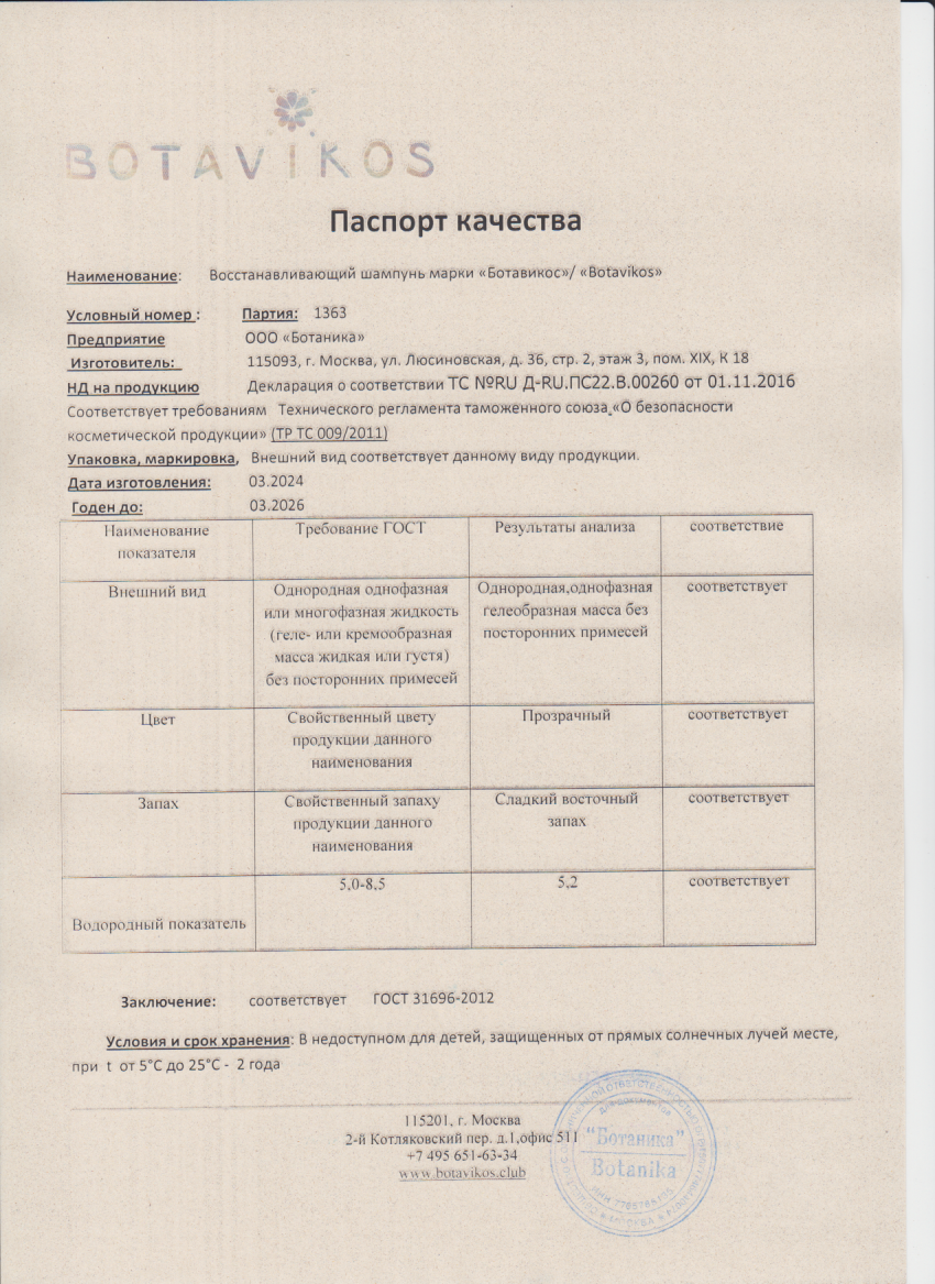 Паспорт №032024